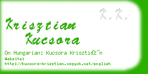 krisztian kucsora business card